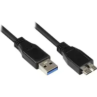 EXSYS EX-K1640-3 Câble USB 3 m USB 3.2 Gen 1 (3.1 Gen 1) USB A Micro-USB B Noir (EX-K1640-3)
