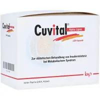 Cuvital Alpha Lipon Capsules pour le traitement diététique de la résistance à l'insuline dans le syndrome métabolique, 120 capsules