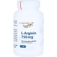 Vitaworld L-Arginine 750 mg | 100 gélules | arginine très pure comme base | fermentée à partir de canne à sucre | naturelle | végétalienne