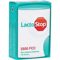 Hübner Naturarzneimittel GmbH Comprimés LactoStop 5500 FCC en cas d'intolérance au lactose, 120 comprimés