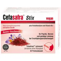 Cefak KG Cefasafra Stix Granulés pour le psychisme, les nerfs et les performances intellectuelles en cas d'épuisement, sachet de 42 pièces