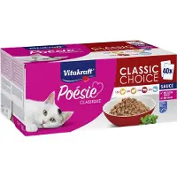 Vitakraft Poésie Classique Classic Choice big pack pâtée en sauce pour chat (40 x 85 g)