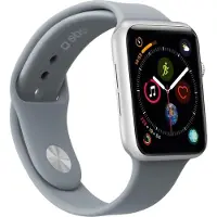 SBS Bracelet taille S/M pour Apple Watch 3/4/5/6/7/SE 40mm (Silicone), Sangles de montre, Gris