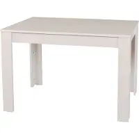 Skye Decor , Single 120 - Shiny White, table à manger, blanche, 100 % PANNEAUX DE PARTICULES MÉLAMINÉS, 120 x 80 x 78 cm