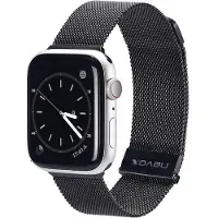 Nevox Bracelet milanais f. Apple Watch 42mm bk (Acier inoxydable), Sangles de montre, Noir