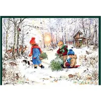 Richard Sellmer Verlag Calendrier de l'Avent A4 « Les joies de la neige dans la forêt »