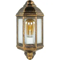 Licht-Erlebnisse Applique extérieure IP44 E27 cuivre antique verre aluminium Maritim Garten Haus Applique extérieure LIVORNO