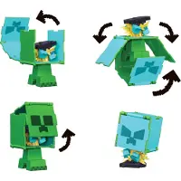 Mattel Minecraft Flippin Figurine Creeper & Creeper chargé
