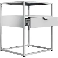 VCM Métal, Table de nuit, Table d'appoint, Tiroir, Console, Table de chevet, Flokas