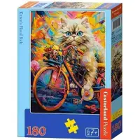 Castorland Puzzle Chat sur un vélo 180 pièces