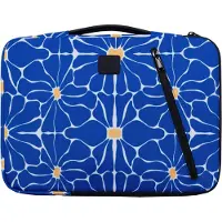 Exacompta Housse pour ordinateur portable Flower synthétique bleu jusqu'à 35,6 cm (14 pouces) (14", Universel), Sac pour notebook, Bleu