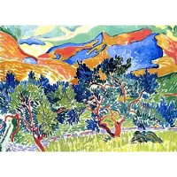 Grafika Puzzle André Derain - Les montagnes près de Collioure - 500 pièces