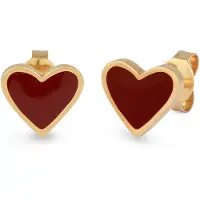 Elli Boucles d'oreilles or / rouge