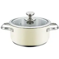 Big Buy Cooking Casserole avec couvercle Haeger PA-20H.007A Beige Ø 20 cm