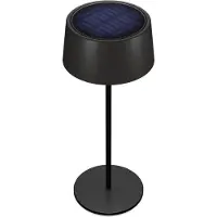 RealPower LED-Solar Tischlampe dimmbar mit Akku,schwarz
