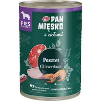 PAN MIĘSKO aux herbes Pâté aux crevettes pour chiens 6x400 g
