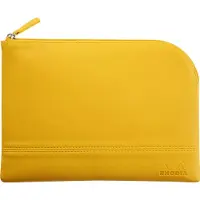 Rhodia Rhodiarama pochette zippée en simili cuir - taille M (16x22 cm) - Jonquille