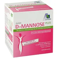Avitale D-Mannose poudre avec vitamine C, zinc et sélénium pour un système immunitaire normal pour le maintien de la muqueuse vésicale, 60 pcs. Sachets