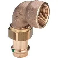 Viega Raccord coudé Sanpress 2255 28mmxR 1, 90G, RG o Sil-br, fl., SC-Con. (Connexion angulaire)