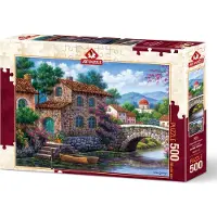 Art puzzle Puzzle Canal avec fleurs 500 pièces