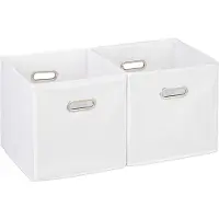 Relaxdays Lot de 2 boîtes rangement, sans couvercle (27 l, 2x, 30 x 30 x 30 cm)