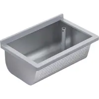 Kwc , cuve à encastrer SIRIUS, en acier inoxydable V2A, dimensions 700x328x460 mm, à fixer au mur, robinet de remplissage intégré, couleur gris, 1 pièce.