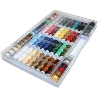 24hShop Kit d'assortiment de fils à coudre, Fil + laine, Multicolore