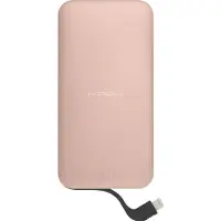 MiPow Power Cube 5000 slim or rose, lightning (5000 mAh), Chargeur de secours, Pink, Or