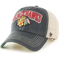 47 Brand Hommes, Casquette, Camionneur Tuscaloosa Chicago Blackhawks, Noir, (Taille unique)