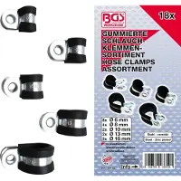 Bgs Gummierte Schlauchklemmen-Sortiment Ø 6 - 16 mm 18-tlg. (Collier de serrage)