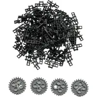 LEGO Maillons de chaîne noir et roues dentées gris NOUVEAU Quantité 54x