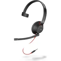 HP Poly Top Poly Blackwire 5210 3.5mm, Casque avec microphone, 100g, Noir