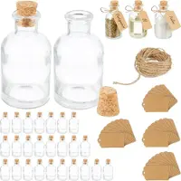 Relaxdays Verres décoratifs, Bocal de conservation, Transparent, Marron