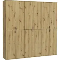 Ebuy24 ProjektX armoire de rangement 4+4+4 portes 12 portes chêneReproduction.