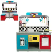 Woomax Wooden Kitchenette And Retro Wooden Toy Kitchen Multicolore 3 Years Enfants