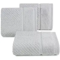 Eurofirany REINA LINE Serviette en coton avec motif en zigzag et bord lisse, 500 g/m2, 50 x 90 cm (140 x 250 cm)