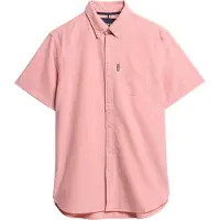 Superdry pour homme. M4010944A Chemise oxford rose à manches courtes (S), Casuel, Manche courte, Le coton biologique, Durable