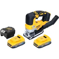 DeWalt DCS 334 E2 Scie sauteuse oscillante sans fil 18 V Brushless + 2x Powerstack batterie 1,7 Ah + chargeur