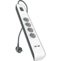 Belkin Steckdosenleiste 4-fach + 2xUSB-A, 2m Kabel BSV401vf2M-V2