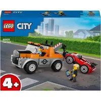 LEGO Truck Crane And Sports Car Repair Construction Game Argenté Enfants
