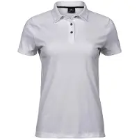 Tee Jays 7201 | Polo de sport de luxe pour femme, coupe légèrement cintrée - couleur : blanc - taille : L