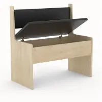 VCM Banc d'angle en bois pour table à manger | banc avec poitrine pour salle à manger et cuisine | Esal Dimensions H. 80 x W. 80 x D. 42 cm