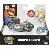 Sherwood Mario Super Movie Koopa Troopa With Kart Figure Argenté