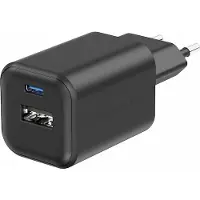 Swissten Adaptateur NETWORK ADAPTER GAN USB-C 45W+USB-A 18W Uni, noir