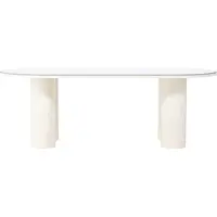 Ebuy24 Havstenssund table de salle à manger 110x220 cm blanc.