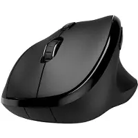 Powerton Souris ERGO CLOE sans fil, noire, 1600DPI (Sans fil), Souris, Noir