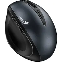 Genius Ergo 8300S/Vertical/Optique/Droitier/1 600 DPI/Sans fil USB/Noir-Gris