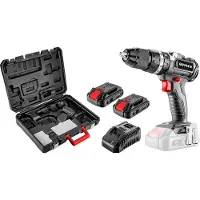 Graphite Kit E+ : Perceuse/visseuse électrique sans balais 18V avec impact, Li-Ion, 13 mm, 2 batteries 2Ah, étui de chargement