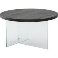 Skye Decor , Serenity - Anthracite, transparent, table basse, 100 % verre trempé, anthracite, 70 x 40 cm