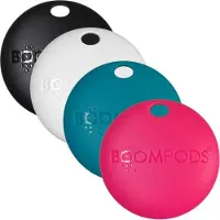 Boompods Boomtag, article, Finder, noir, bleu, rose, blanc, étanche, IPX5, Find My